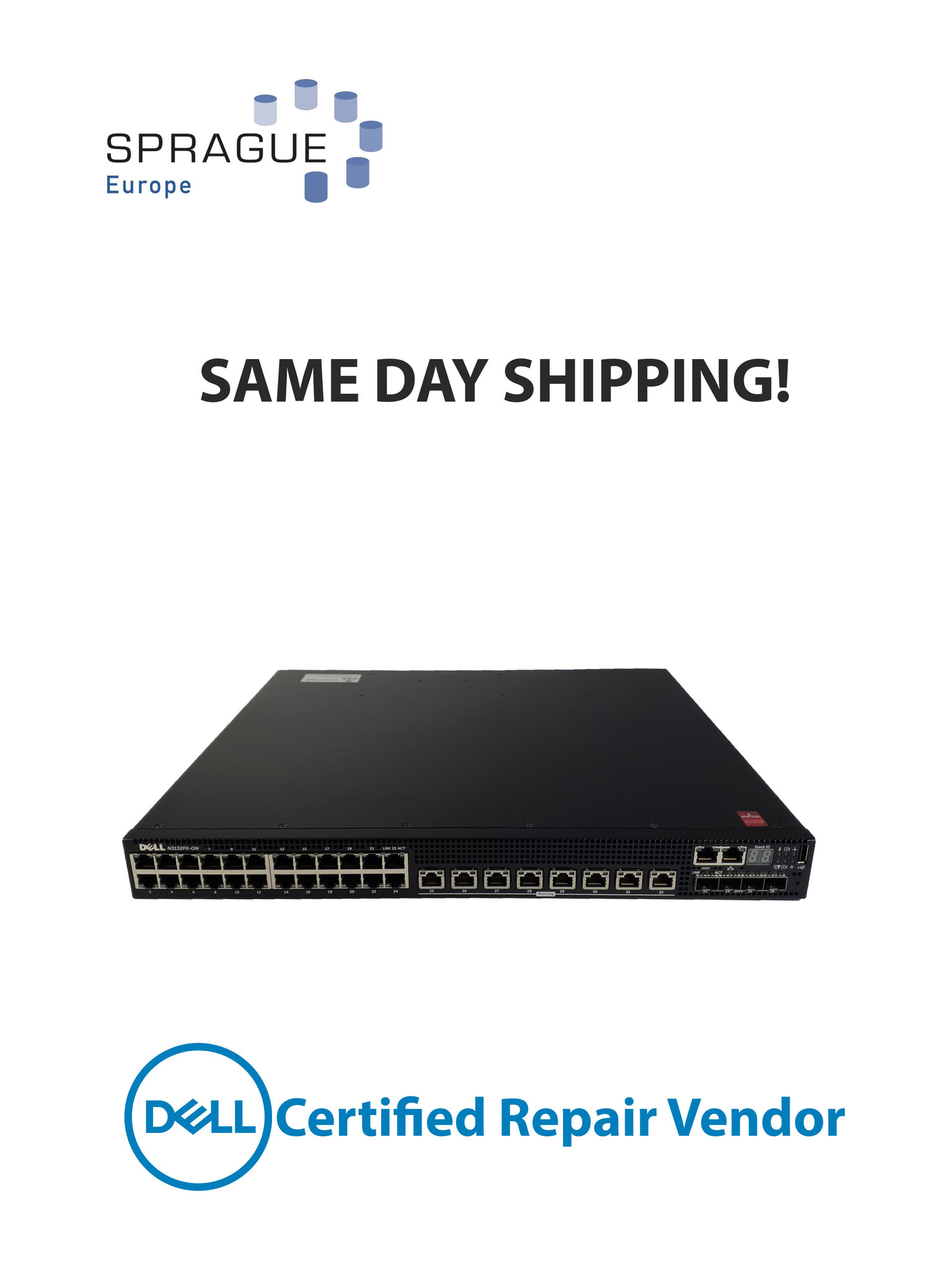 Dell Dell N3132PX-ON 32PRT POE Ethernet EMC N-Series // 0J40PV - J40PV