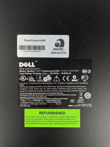 DELL 6248 48PRT ETH Dell POWERCONNECT RoHS // 0GP931 - GP931