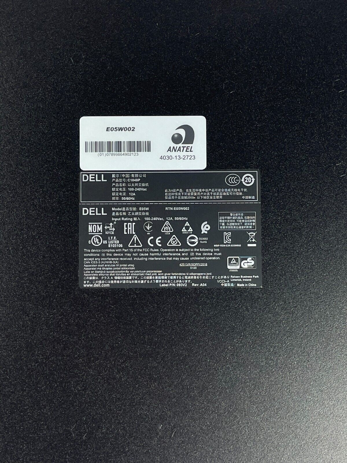 Dell Dell C1048P 48PRT PoE Ethernet RoHS // 061C6V - 61C6V