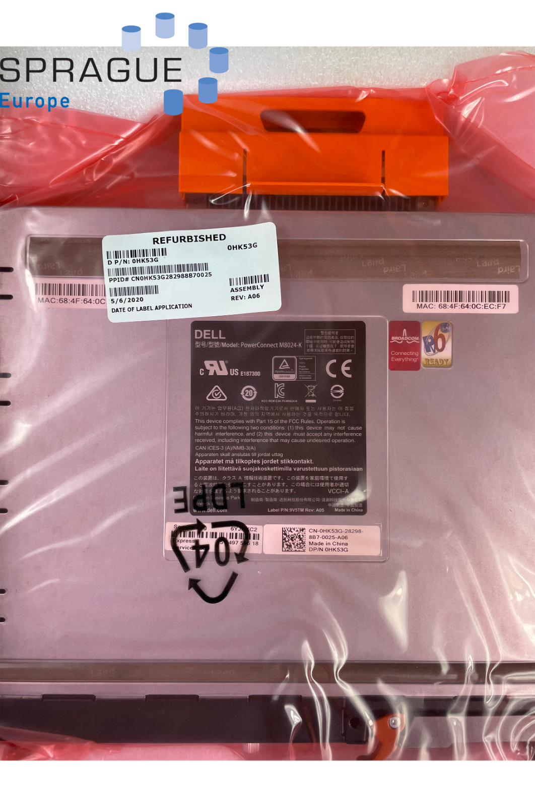 Dell Dell M8024-K 24PRT SFP PowerConnect RoHS // 0HK53G - HK53G