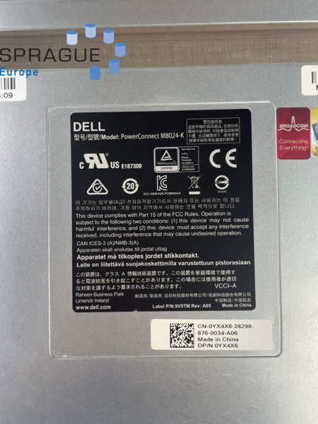 Dell M8024-K 24PRT SFP PowerConnect RoHS // 0YX4X6 - YX4X6