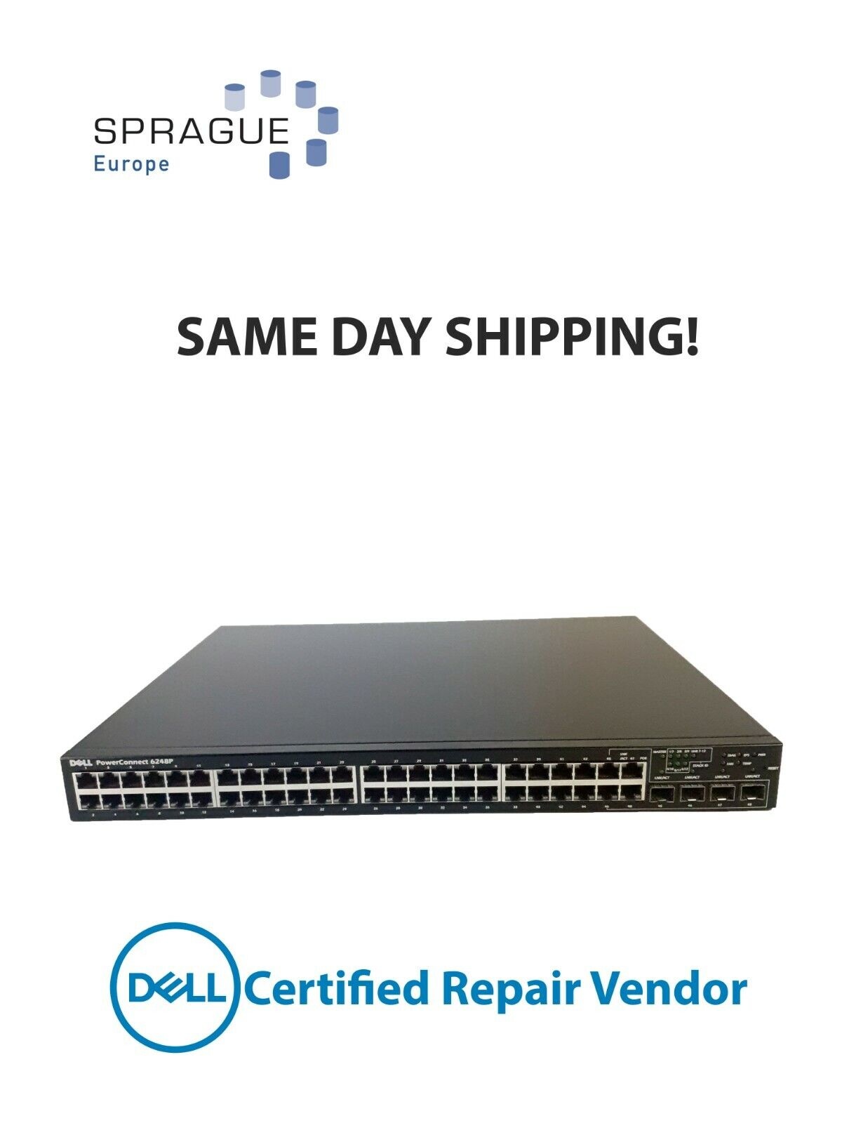 Dell Dell PC6248P 48PRT Ethernet POE PowerConnect RoHS // 0PK463 - PK463