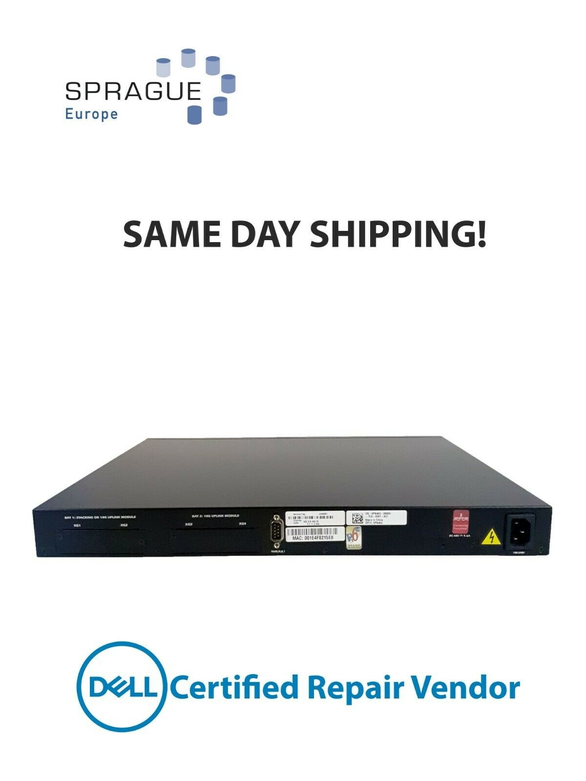 Dell Dell PC6248P 48PRT Ethernet POE PowerConnect RoHS // 0PK463 - PK463