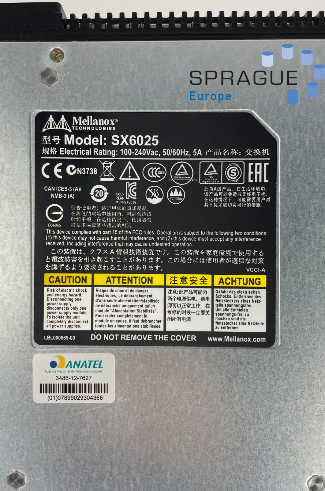 Mellanox Mellanox Dell SX6025 36PRT RoHS // 03C5MK - 3C5MK