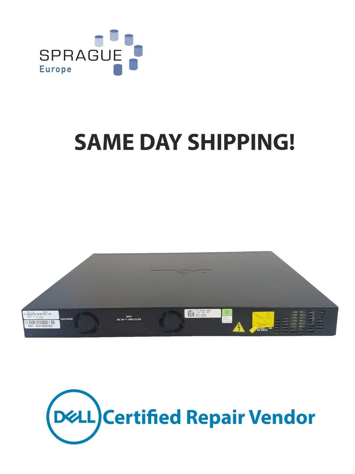 Dell Dell PowerConnect 5548P 48PRT Ethernet POE RoHS // 032YKV - 32YKV