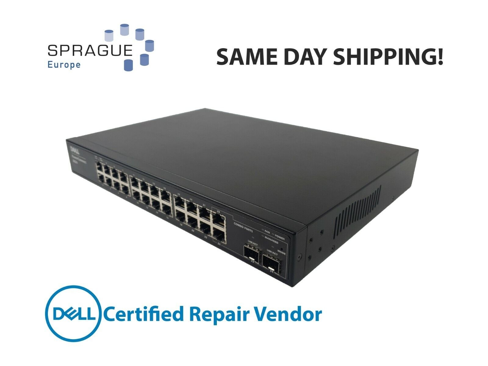 Dell Dell 2824 24PRT Ethernet PowerConnect RoHS // 0F491K - F491K