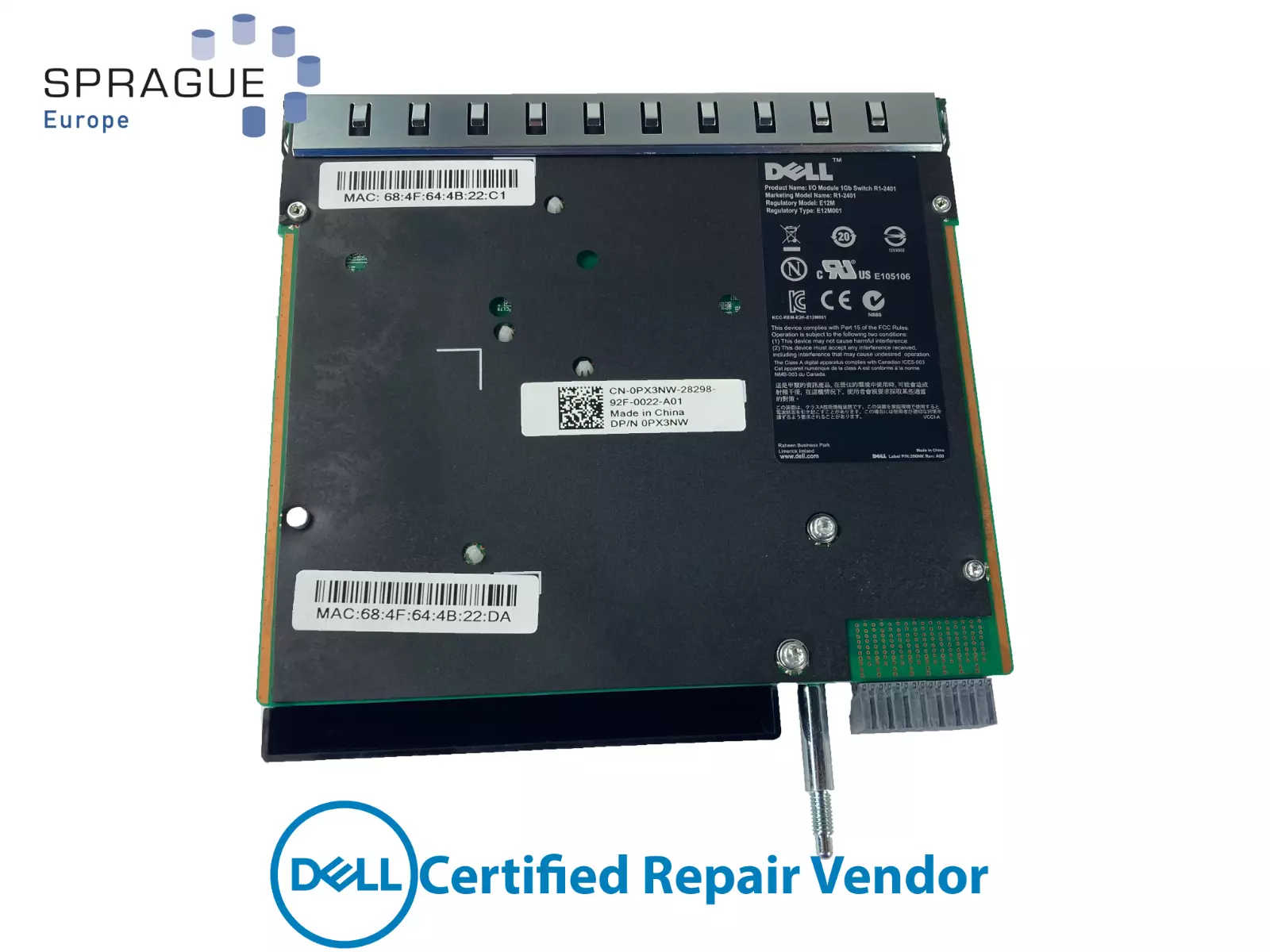 Dell Dell DNI R1-2401 8PRT Ethernet VRTX RoHS // 0PX3NW - PX3NW