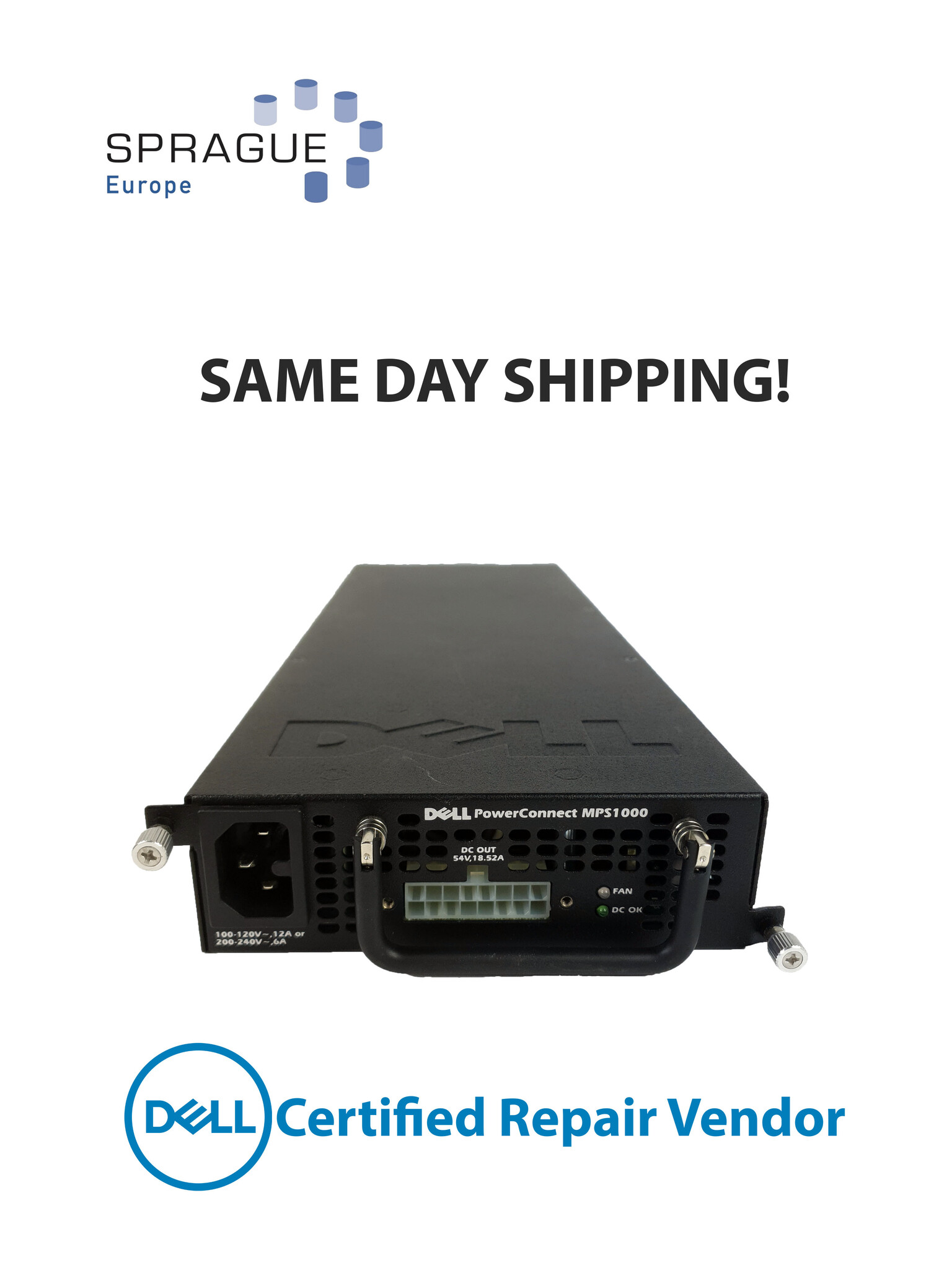 Dell Dell RPS1000 PSU PowerConnect RoHS // 0947H1 - 947H1