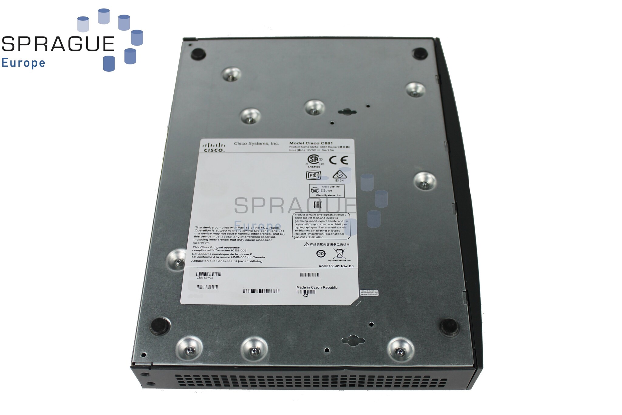 Cisco Cisco 881 Ethernet Router 4PORTS RoHS // CISCO881-K9 V02