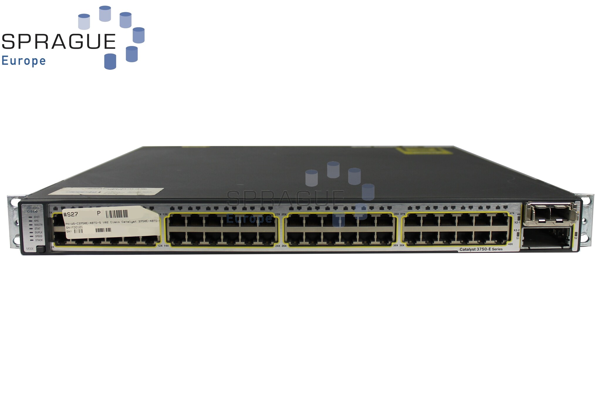 Cisco Cisco Catalyst 48PRT Ethernet RoHS // WS-C3750E-48TD-S V02