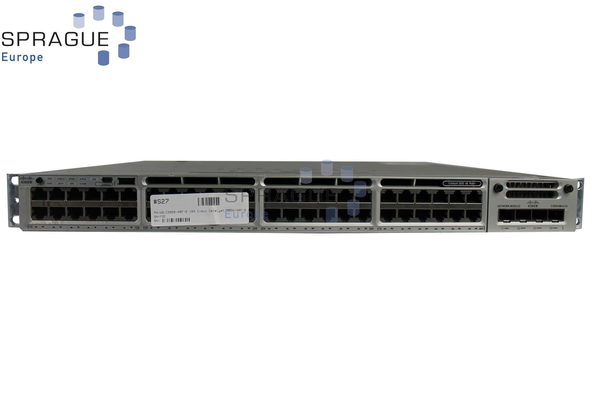 Cisco Cisco Catalyst 3850 Ethernet RoHS // WS-C3850-48F-S V03