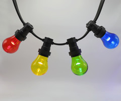 4 lampade miste colorate con bulbo grande