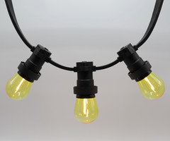 Lampadina LED a filamenti colorata, 1 watt, giallo