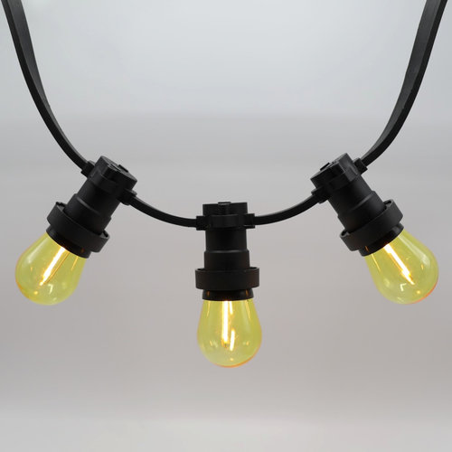 Lampadina LED a filamenti colorata, 1 watt, giallo