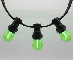 Lampadina LED a filamenti colorata, 1 watt, verde