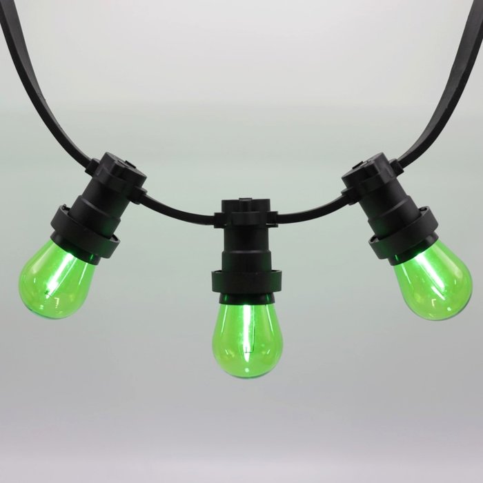 Lampadina LED a filamenti colorata, 1 watt, verde