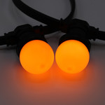Lampadina LED colorata, 1 watt, arancione, Ø45