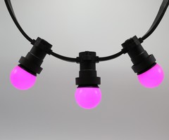 Lampadina LED colorata, 1 watt, rosa, Ø45