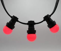 Lampadina LED colorata, 1 watt, rosso, Ø45