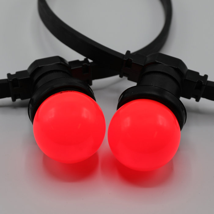 Lampadina LED colorata, 1 watt, rosso, Ø45