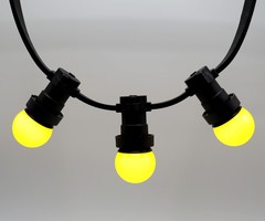Lampadina LED colorata, 1 watt, giallo, Ø45