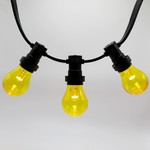 Lampadina LED colorata, 1 watt, giallo, rivestimento trasparente Ø60