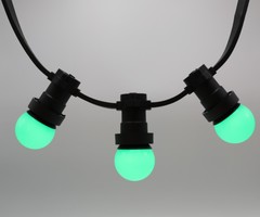 Lampadina LED colorata, 1 watt, verde, Ø45