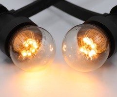 Lampadine a luce bianca calda con bastoncini corti LED rialzati