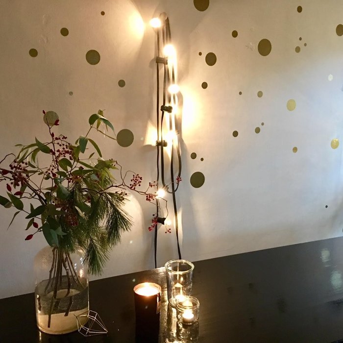 Catena Luminosa Cordoniera E27 - 10 metri con spina e portalampade montate