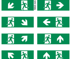 Set di pittogrammi per apparecchi di emergenza