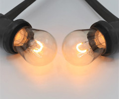 Set di catene luminose con lampade a filamento LED a forma di U da 1 watt, dimmerabili