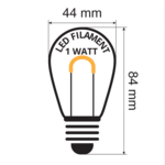 Set di catene luminose con lampade a filamento LED a forma di U da 1 watt, dimmerabili