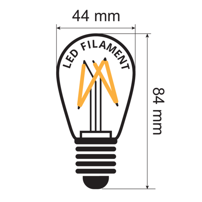 Set di catene luminose con lampade a LED con LED nella parte inferiore