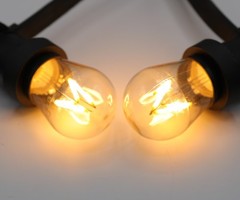 Set di catene luminose con lampade a filamento LED da 3,5 watt dimmerabili