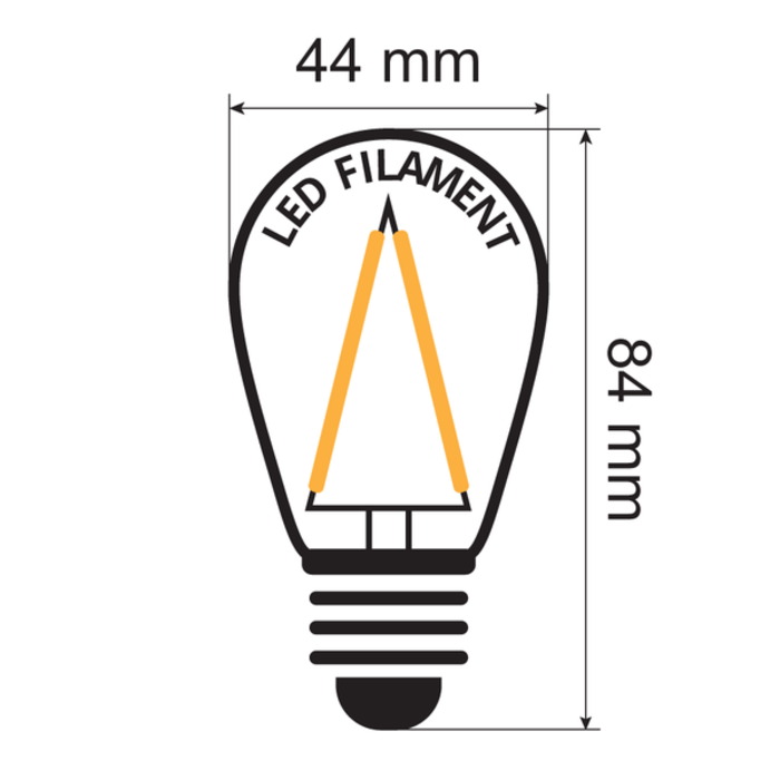 Lampadine LED 3 watt a filamento, dimmerabili 