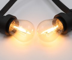 Set di catene luminose con lampade a filamento LED da 1 watt