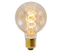 Lampada a spirale DNA 5W XL, 1800K, vetro ambra Ø95 - dimmerabile