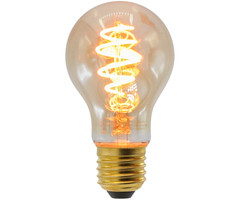 Lampada spirale croissant 5W, 1800K, vetro ambra Ø60 - dimmerabile