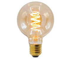 Lampada a spirale 4W XL, 1800K, vetro ambra Ø95 - dimmerabile