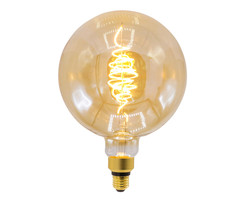 Lampada spirale croissant 8,5W XXXL, 2000K, vetro ambra Ø200 - dimmerabile