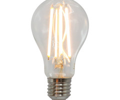 Lampada a filamento 12W, 2700K, vetro trasparente Ø70 - dimmerabile