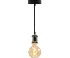 Pendente moderno in corda nera lucida
