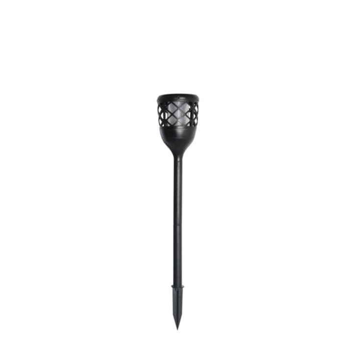 Torcia solare da giardino con effetto fiamma - nera