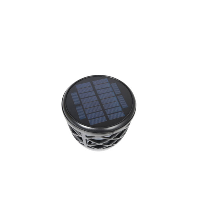 Torcia solare da giardino con effetto fiamma - nera