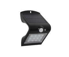 Lampada da parete solare Alien 1.5W con sensore - nera