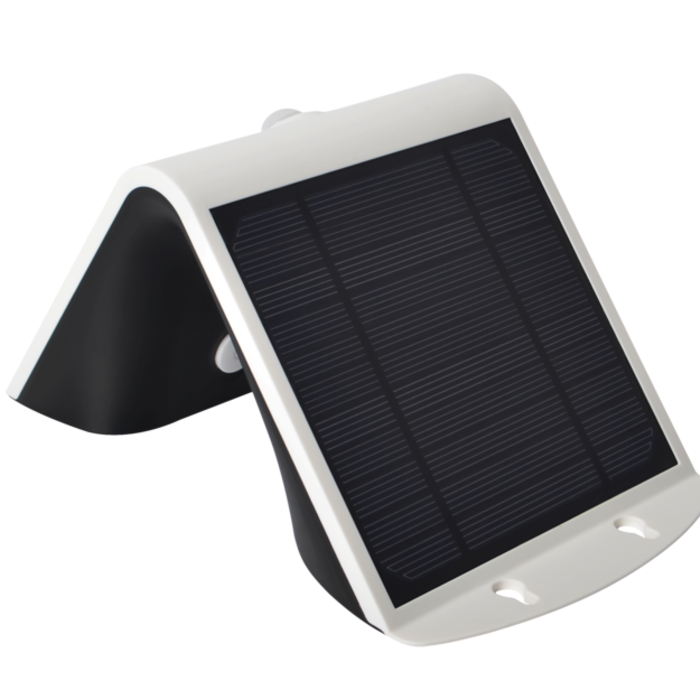 Lampada da parete solare per esterni Single Conan con sensore - bianca