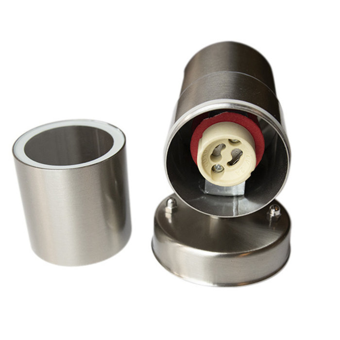 Lampada da parete di design in acciaio inox Amy - 2 luci