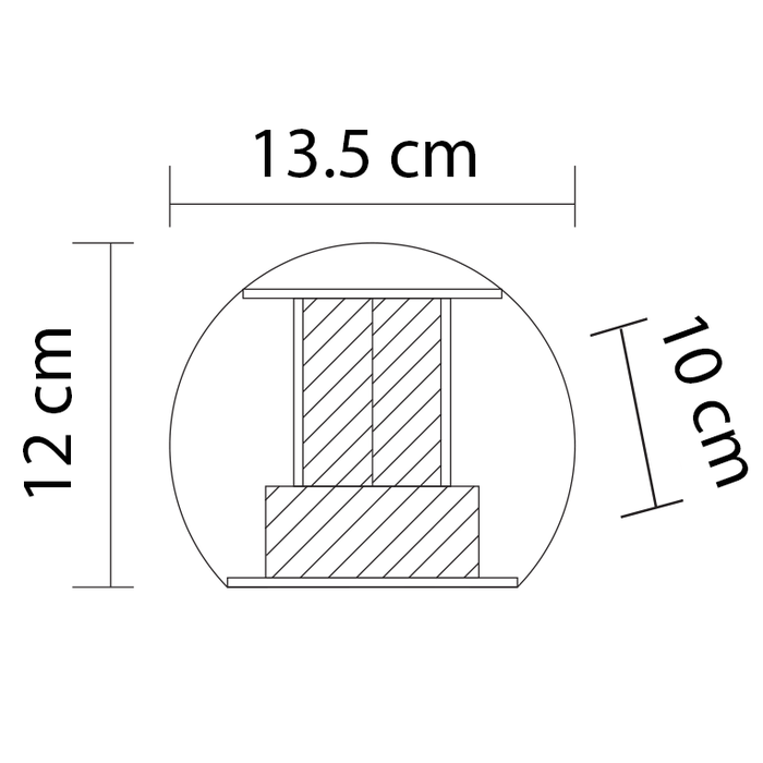 Lampada da parete rotonda Lizzy - antracite
