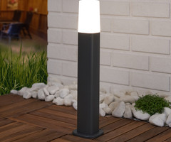 Lampada da terra moderna antracite Izo, 50 cm