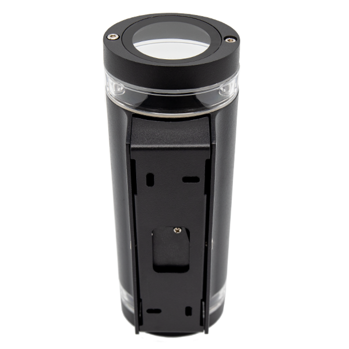 Lampada da parete per esterno showman 2 luci - nera